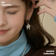 Copper Alloy Happy Cat Life Original Tooth Earrings - Unique Animal Jewelry