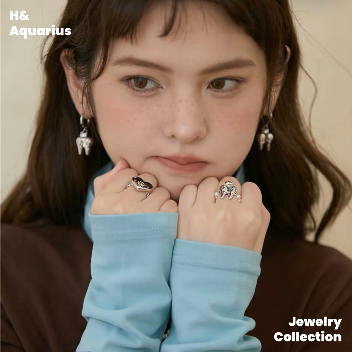 Copper Alloy Happy Cat Life Original Tooth Earrings - Unique Animal Jewelry
