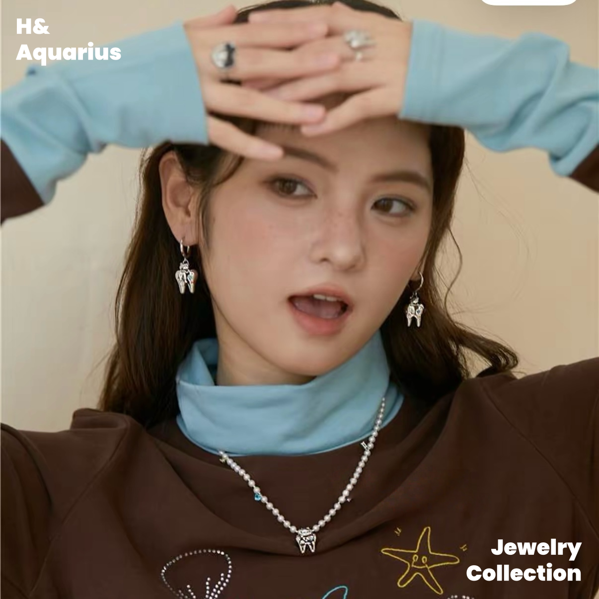 Copper Alloy Happy Cat Life Original Tooth Earrings - Unique Animal Jewelry