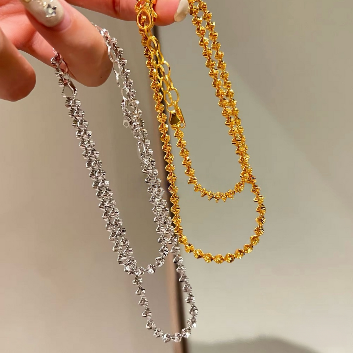 Starlight Textured Chain Necklace