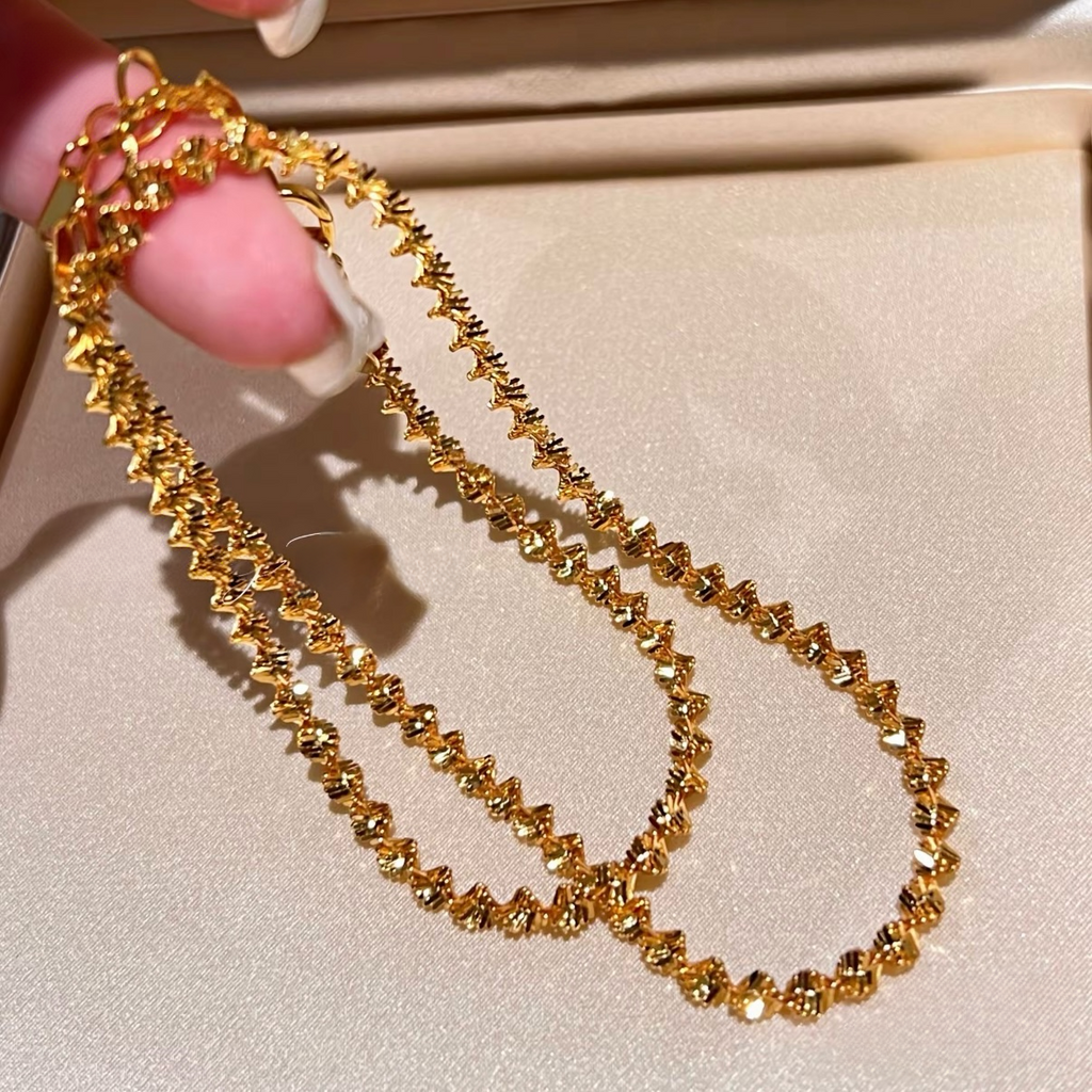 Starlight Textured Chain Necklace