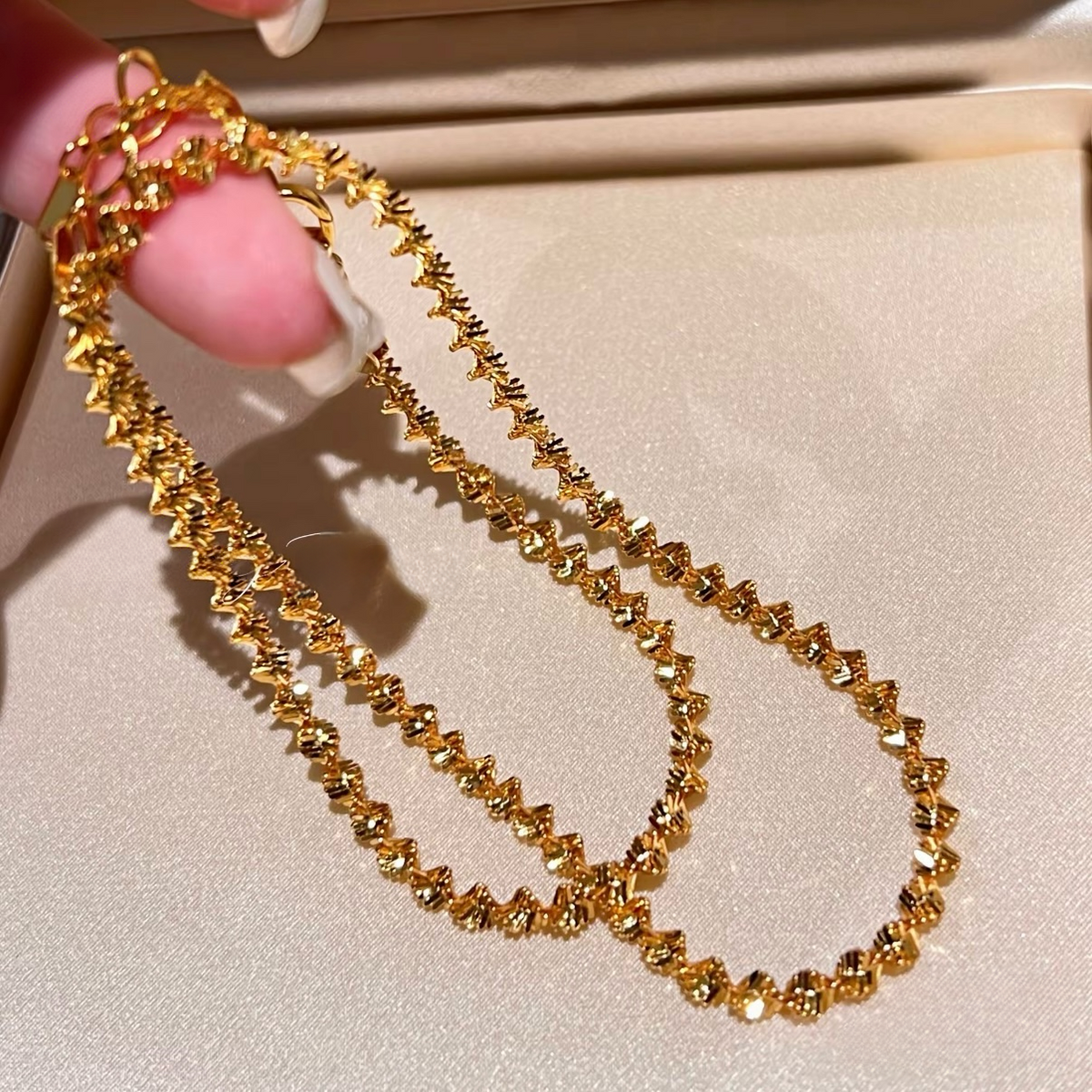 Starlight Textured Chain Necklace