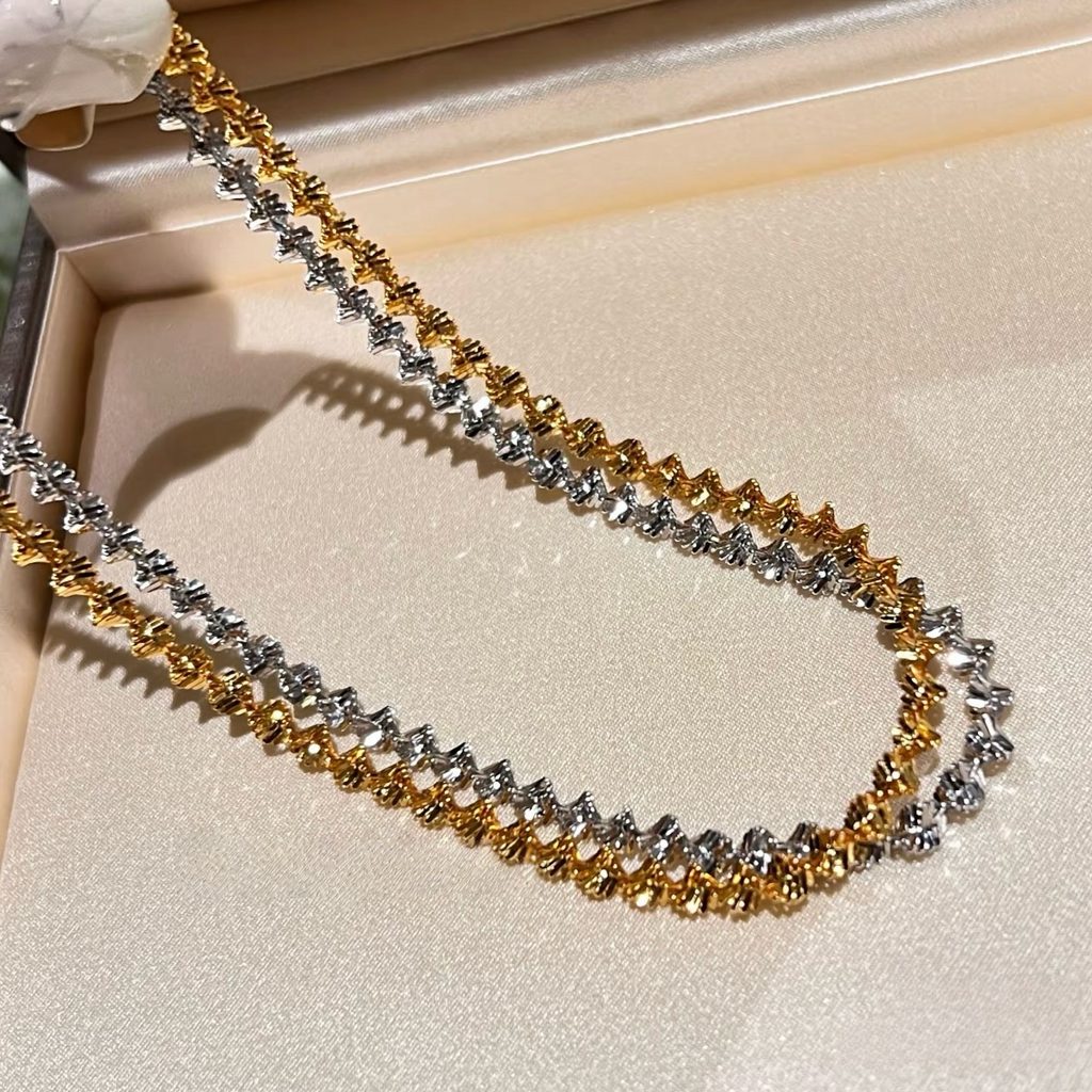 Starlight Textured Chain Necklace