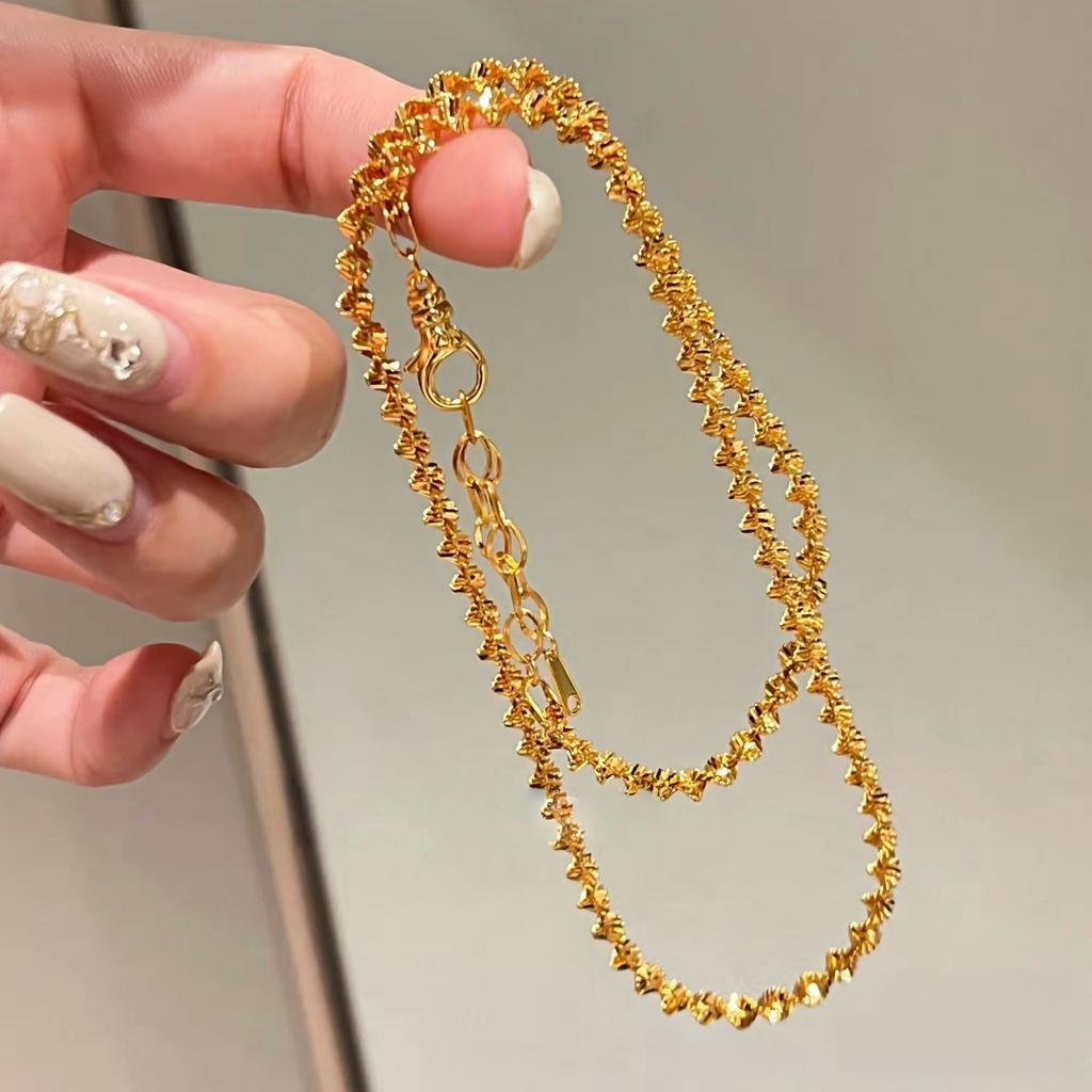 Starlight Textured Chain Necklace