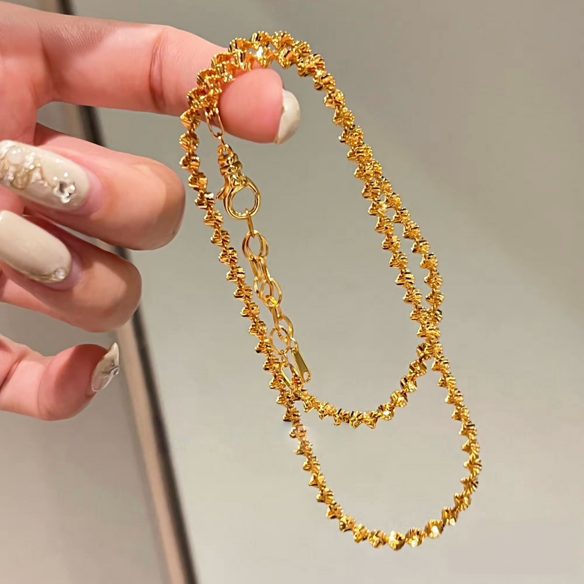 Starlight Textured Chain Necklace