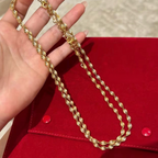 Two-Tone Ripple Twist Necklace