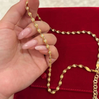 Two-Tone Ripple Twist Necklace