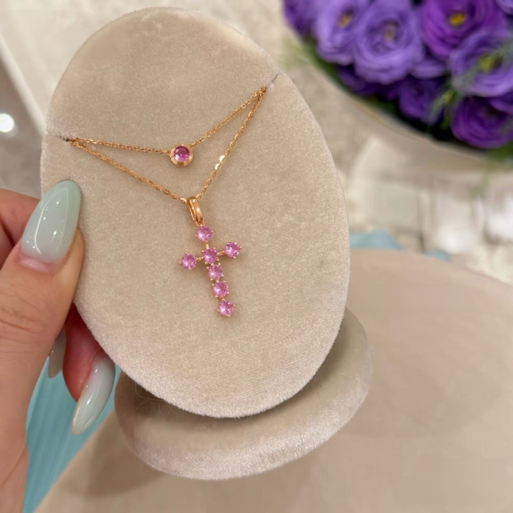 Honey Pink Starlight Necklace