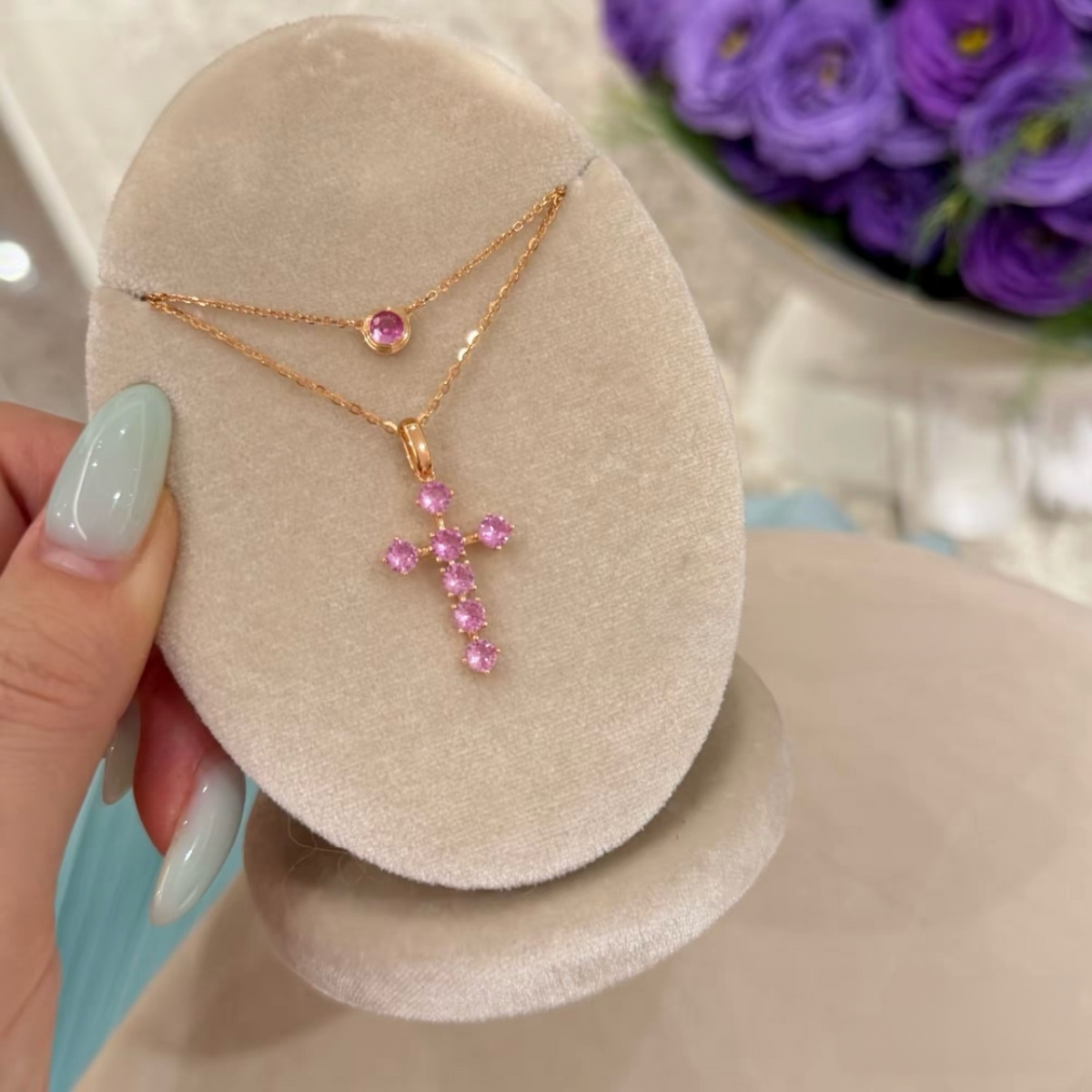 Honey Pink Starlight Necklace