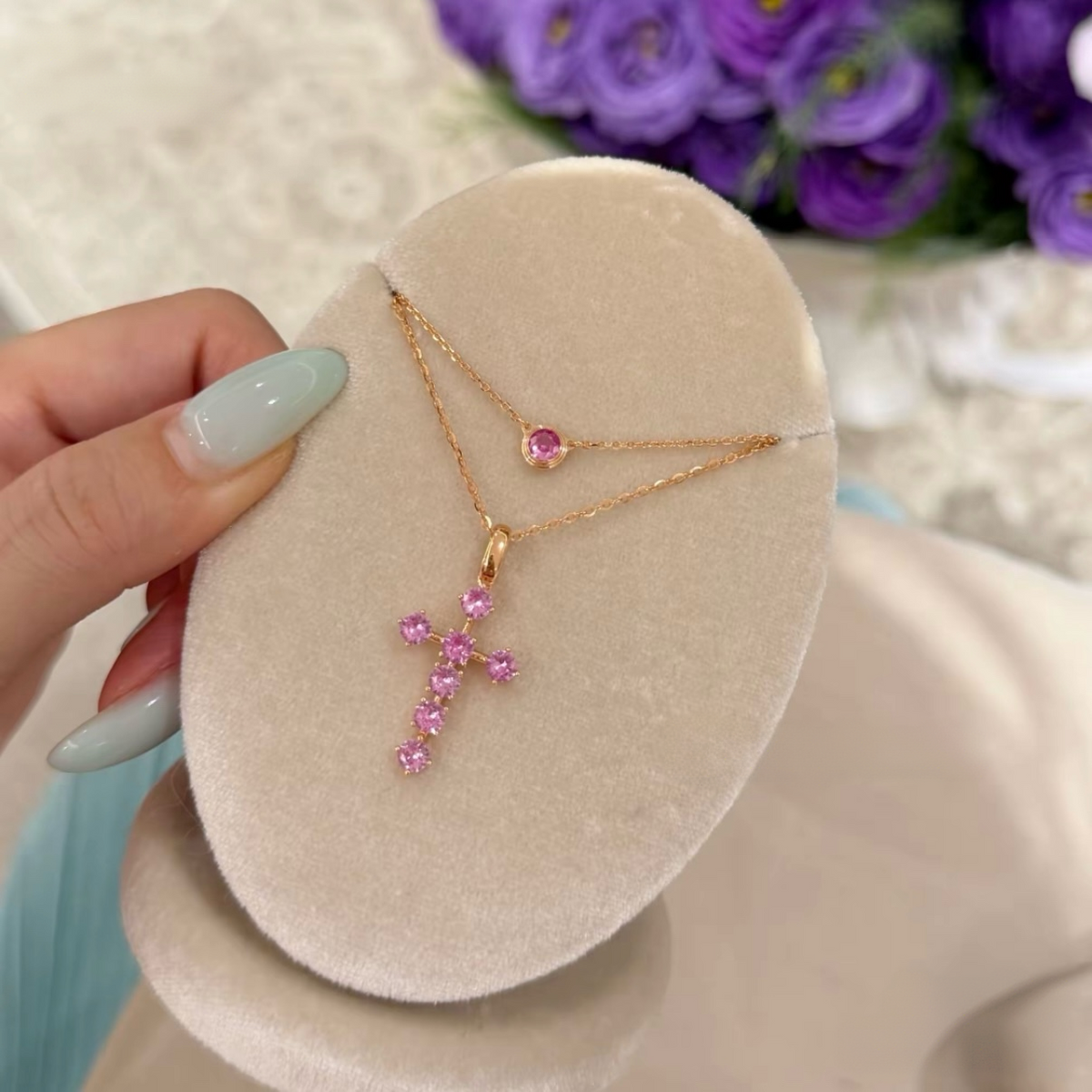 Honey Pink Starlight Necklace