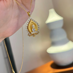 White Pagoda Pendant Necklace