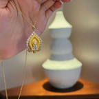 White Pagoda Pendant Necklace
