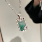 Shanshui Wushi Dual Plaque Necklace