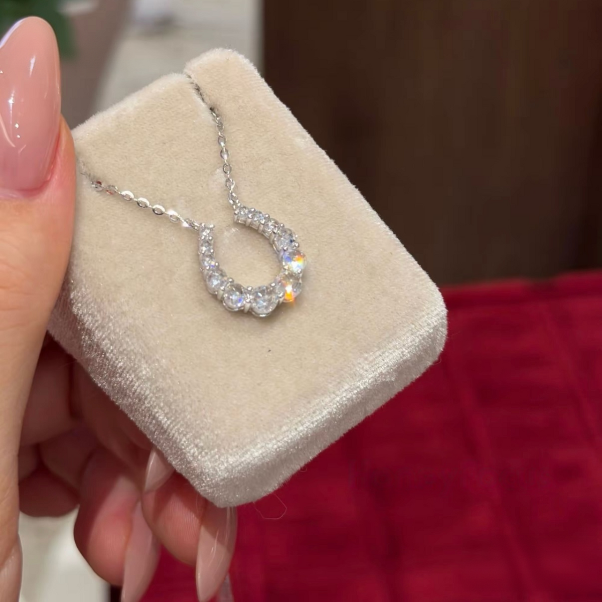 Dewdrop Horseshoe Necklace