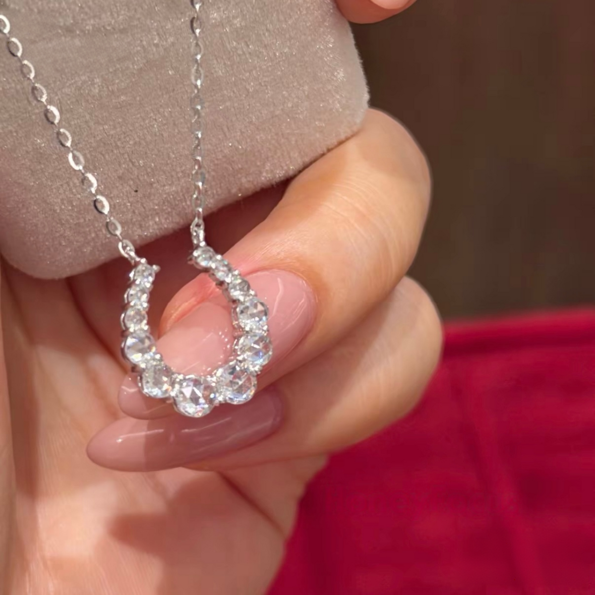 Dewdrop Horseshoe Necklace