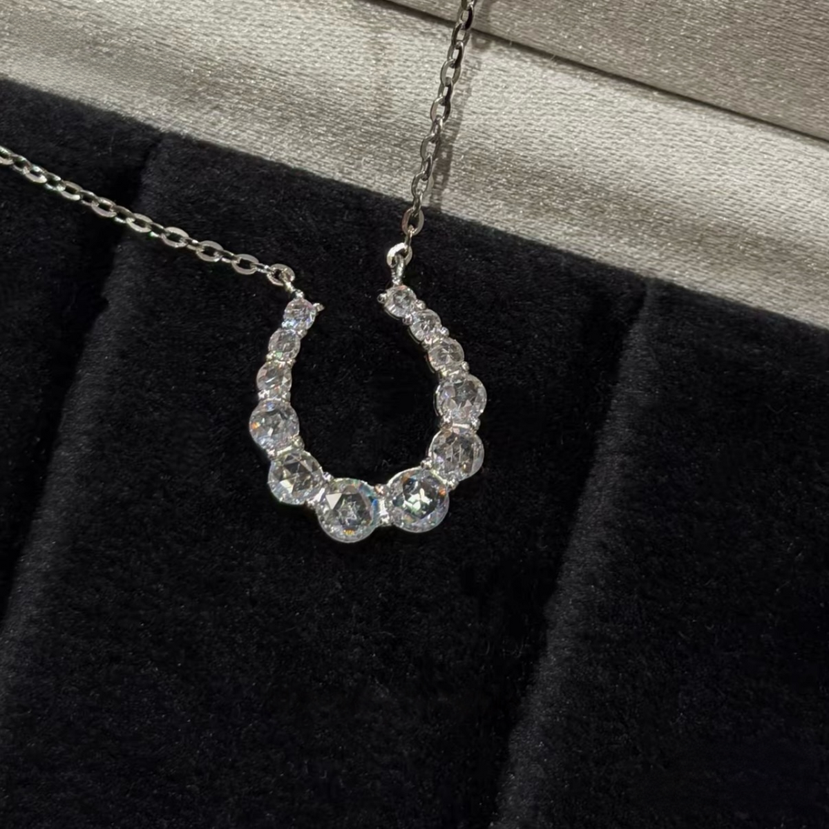 Dewdrop Horseshoe Necklace