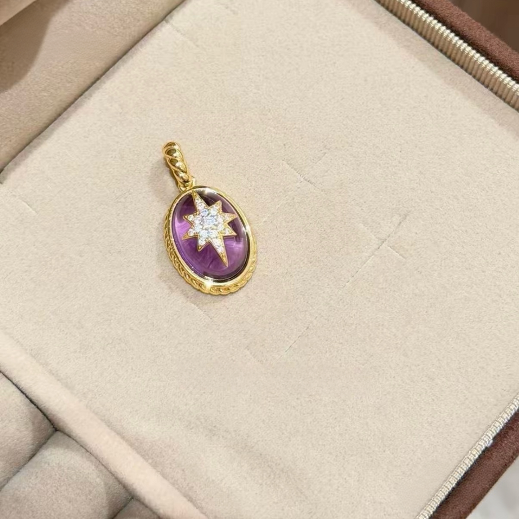 Purple Night Oracle Amethyst Pendant