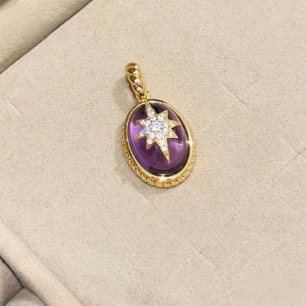Purple Night Oracle Amethyst Pendant