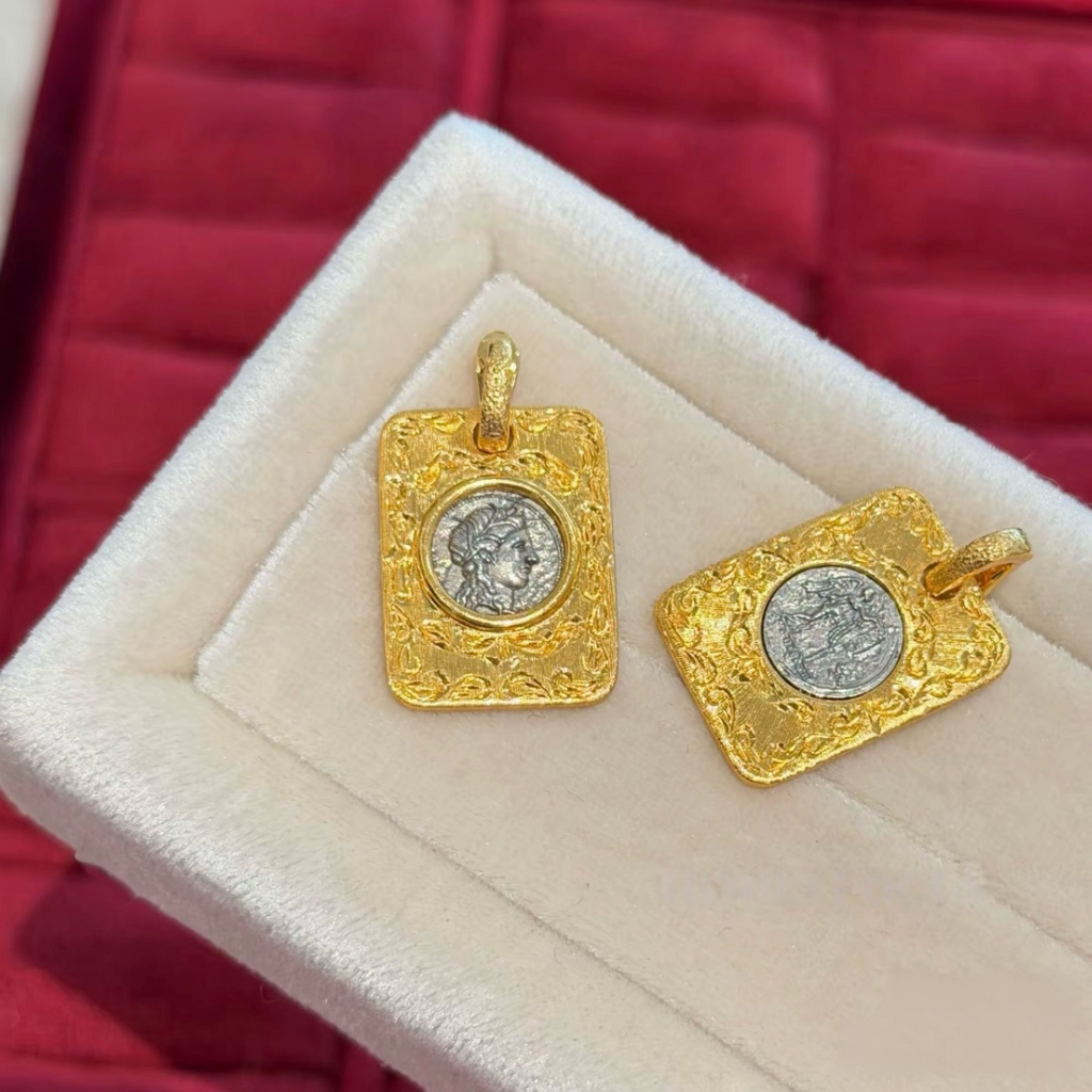 Gilded Relic Coin Pendant