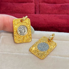 Gilded Relic Coin Pendant