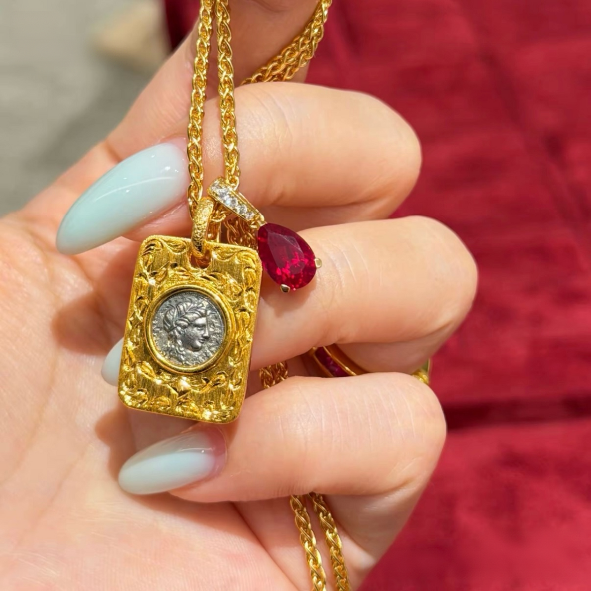 Gilded Relic Coin Pendant