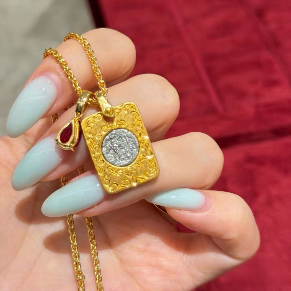 Gilded Relic Coin Pendant