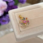Candy Sparkle Crystal Flower Pendant