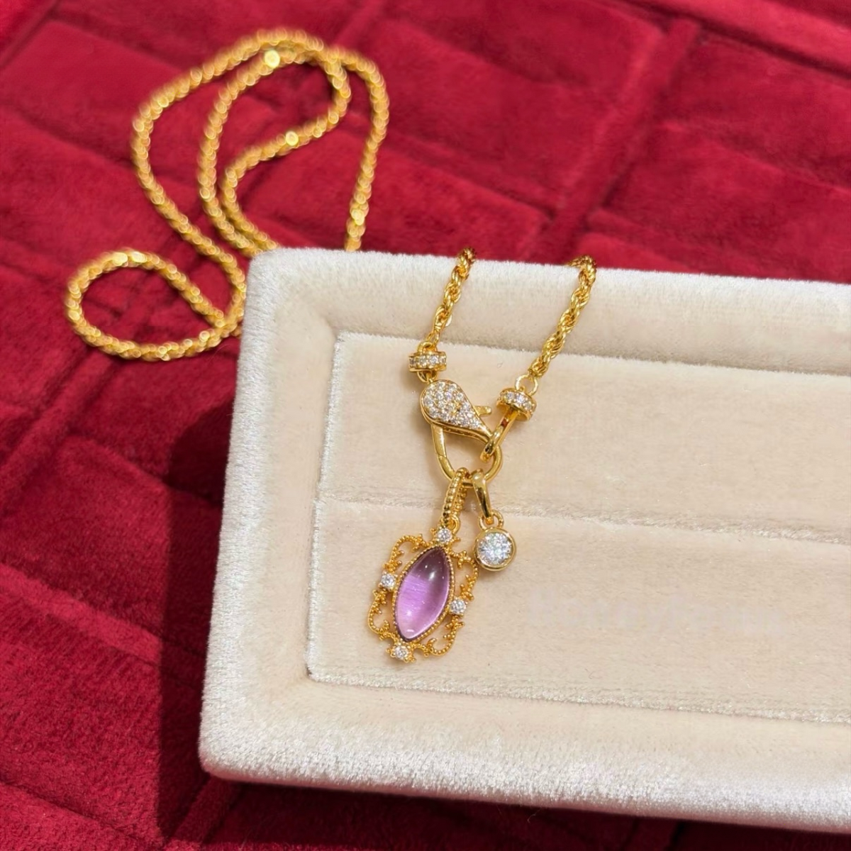 Violet Filigree Pendant