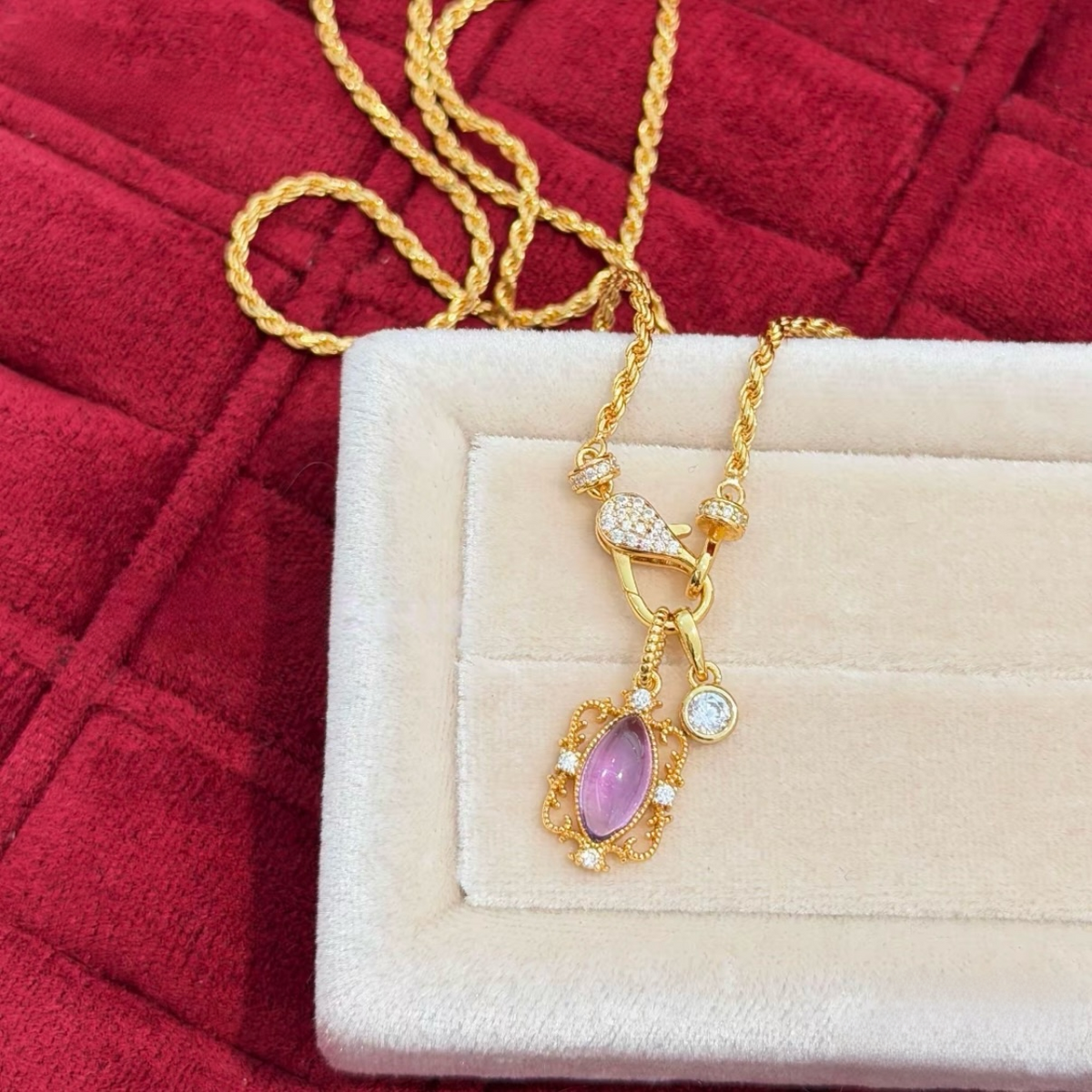 Violet Filigree Pendant