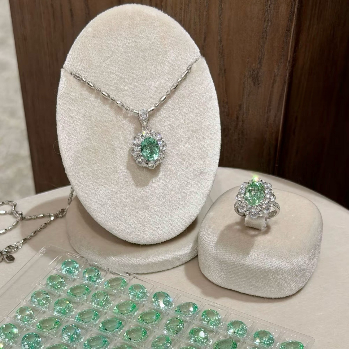 Mint Halo Pendant