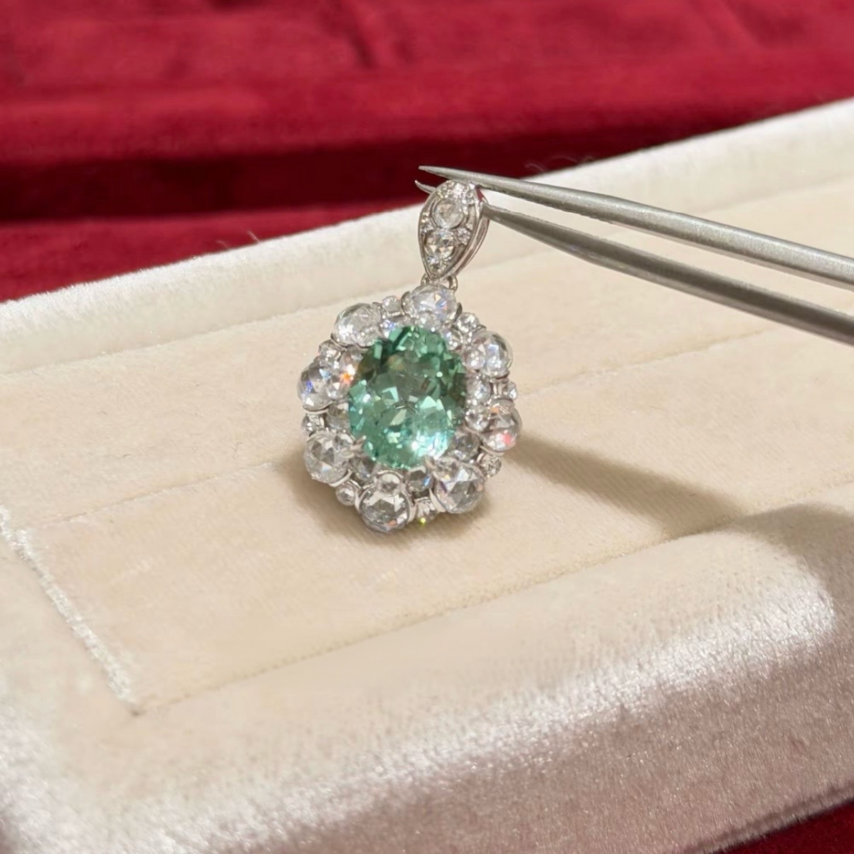 Mint Halo Pendant