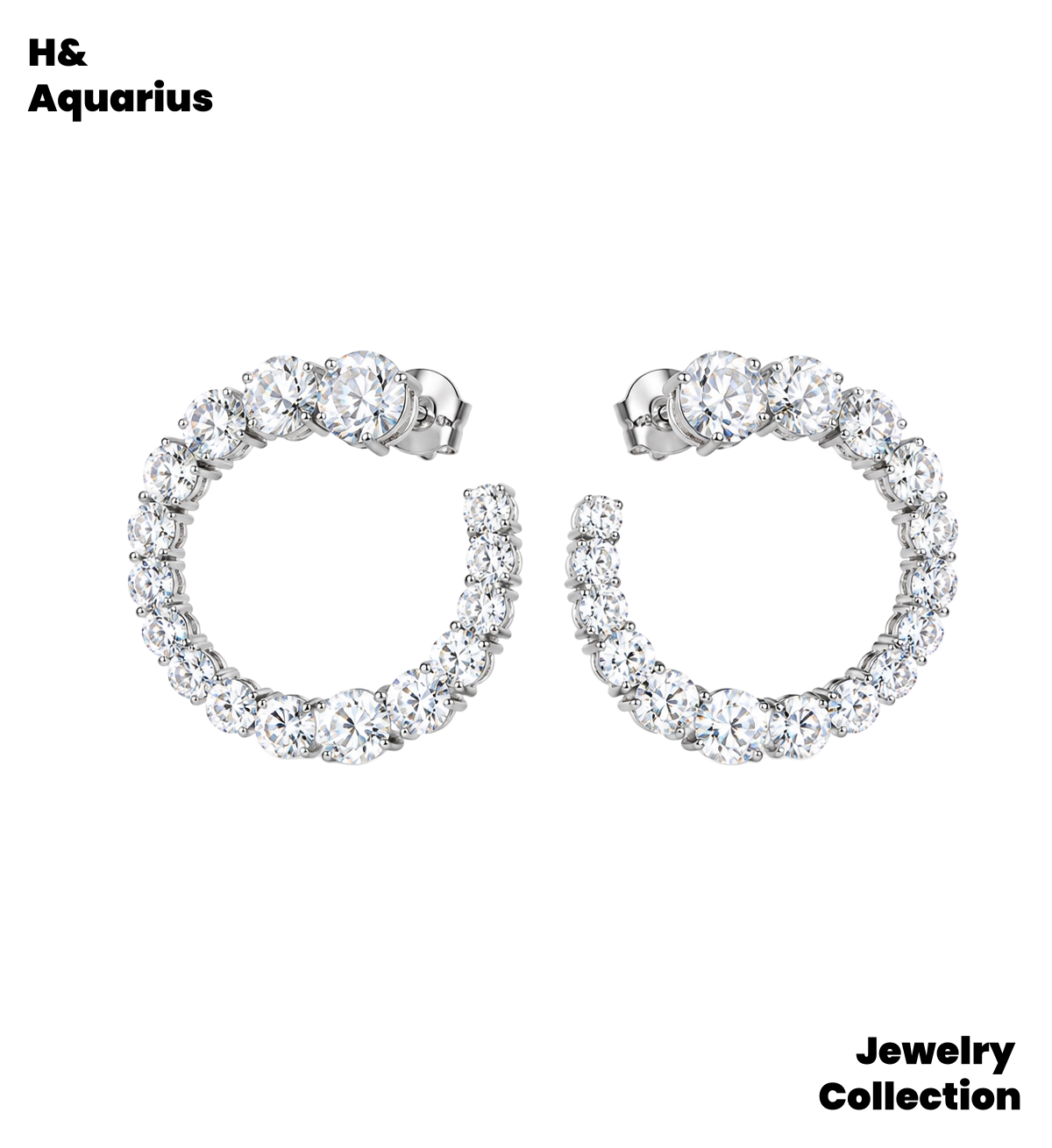 925 Silver & Zirconia Star Ring Earrings - Luxury Minimalist Studs for Women