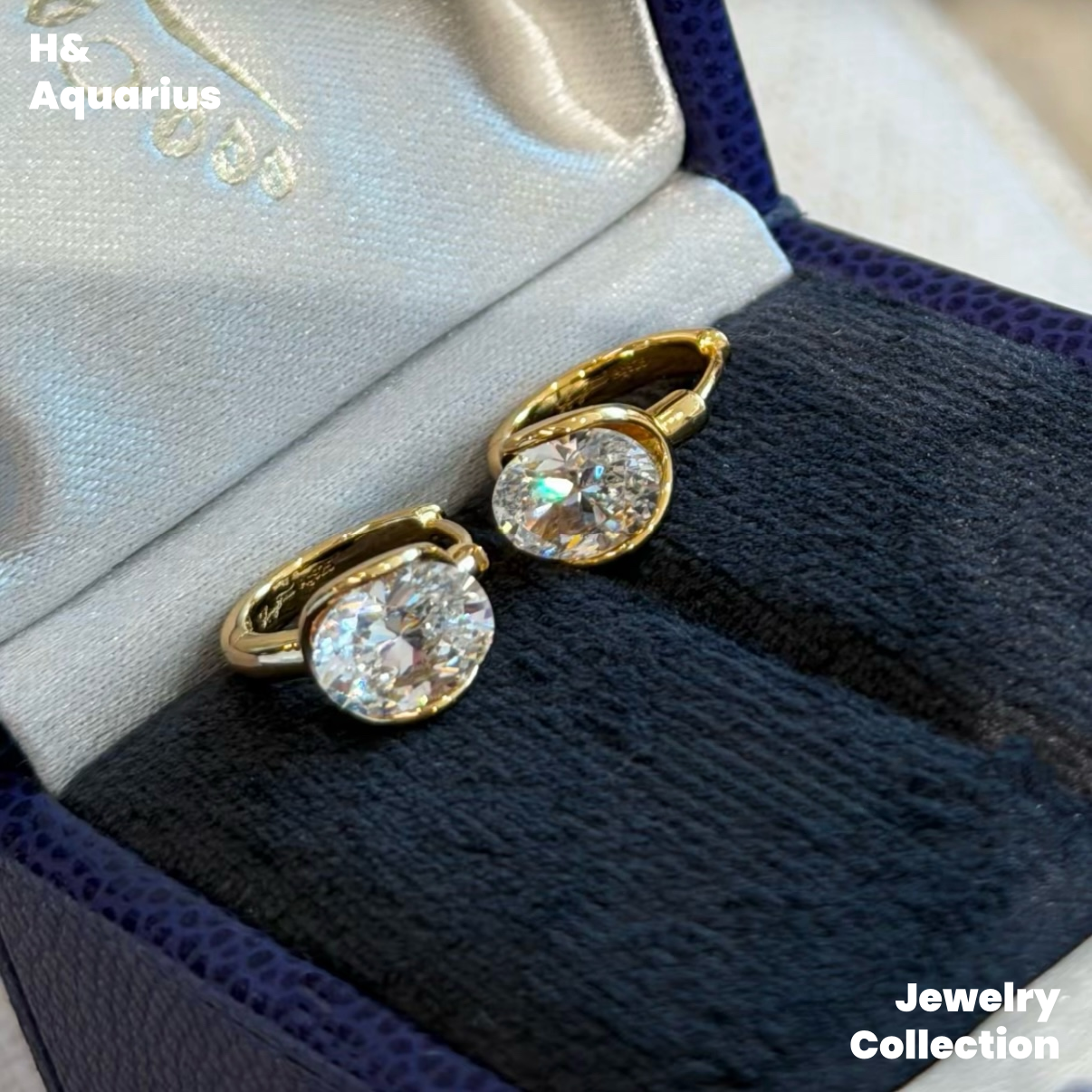 925 Silver & Zirconia Floating Earrings - Luxury Minimalist Hoops for Women