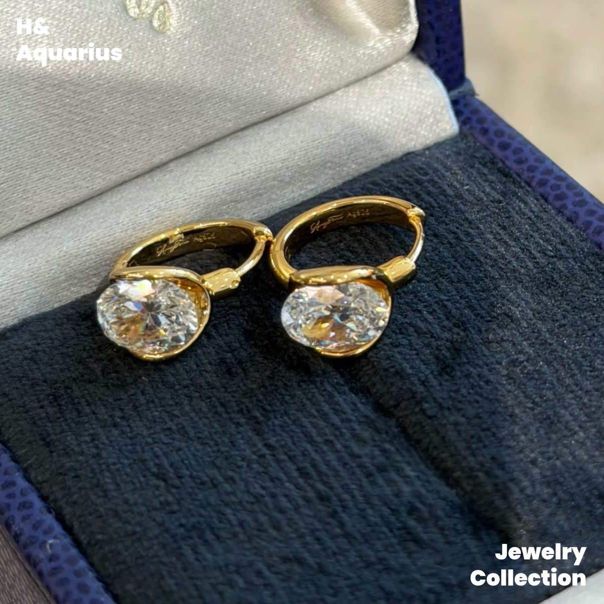 925 Silver & Zirconia Floating Earrings - Luxury Minimalist Hoops for Women