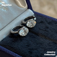 925 Silver & Zirconia Floating Earrings - Luxury Minimalist Hoops for Women