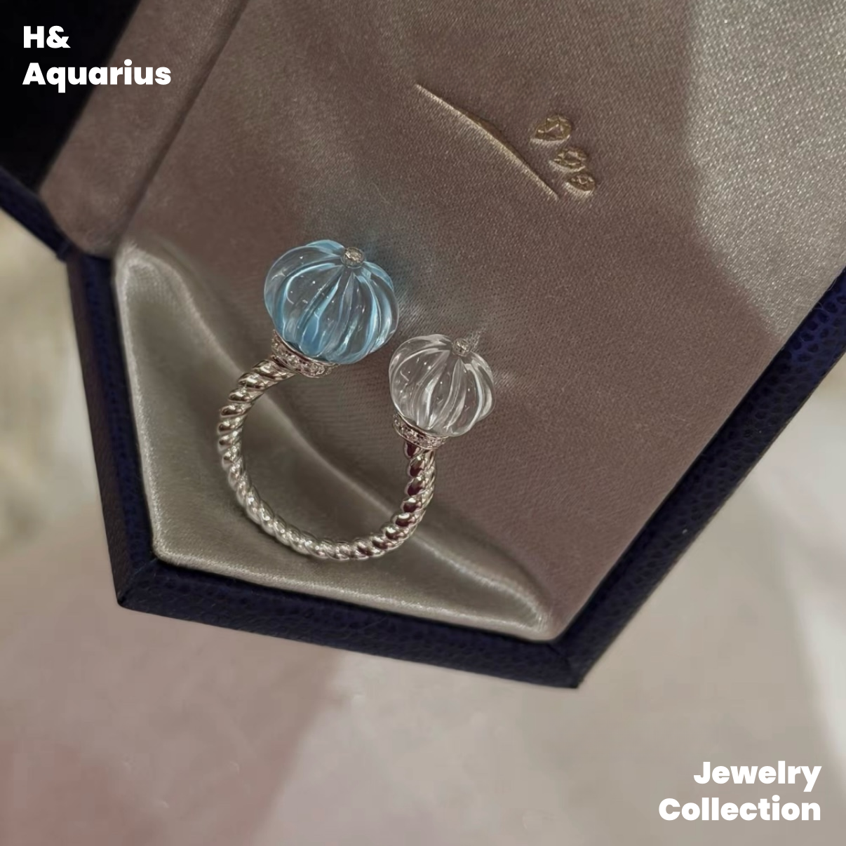 Venus Ocean Ring - 925 Silver Crystal Minimalist Luxury Ring