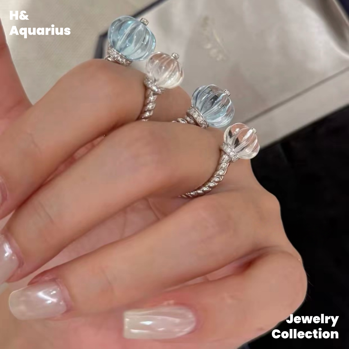 Venus Ocean Ring - 925 Silver Crystal Minimalist Luxury Ring