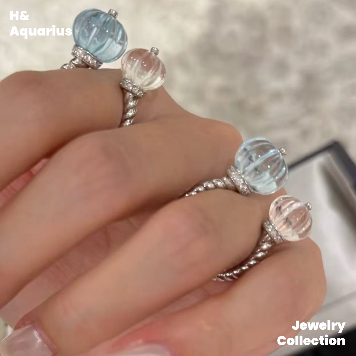 Venus Ocean Ring - 925 Silver Crystal Minimalist Luxury Ring