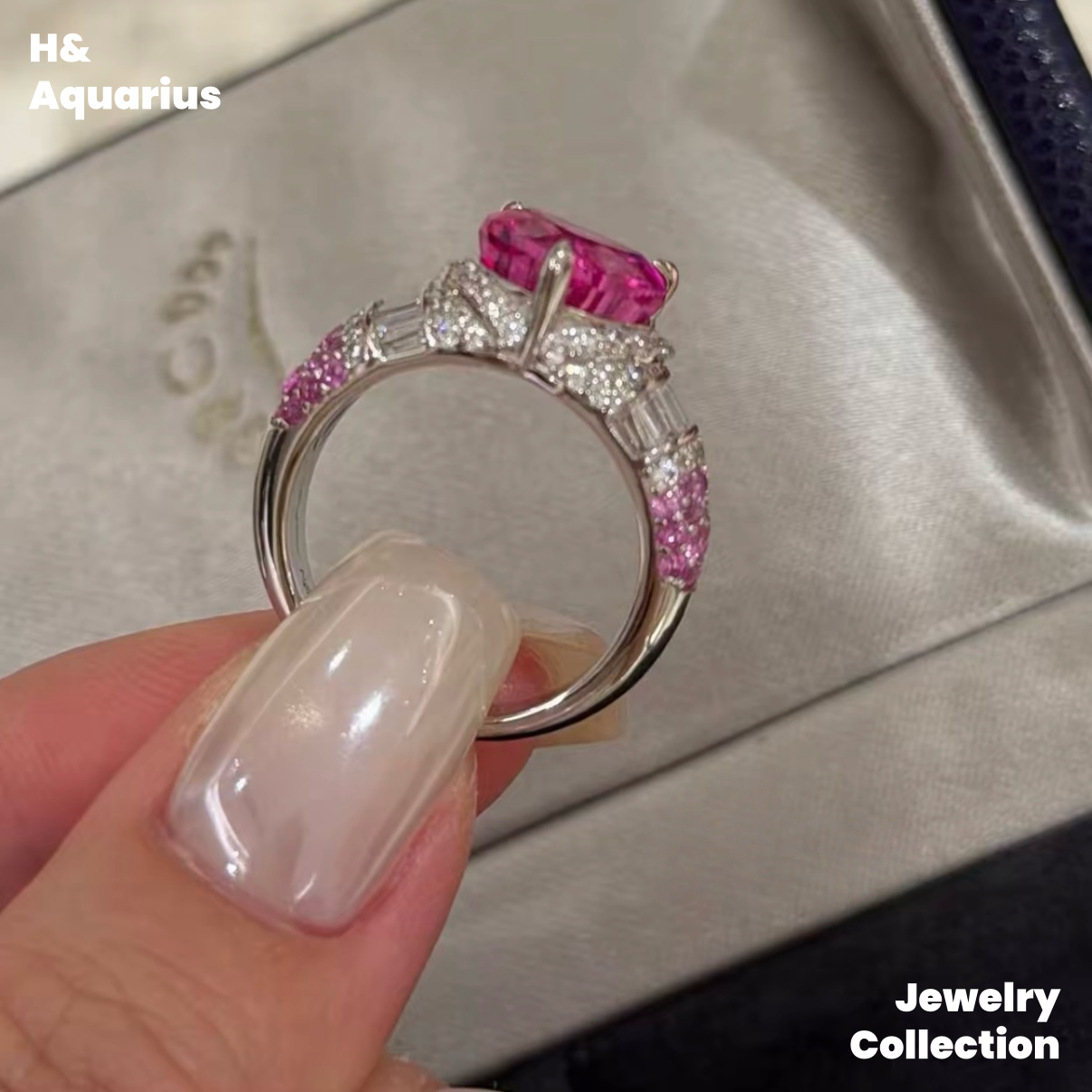 925 Silver & Zirconia Neon Party Ring - Luxury Minimalist Statement Ring for Women