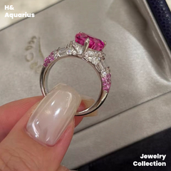 925 Silver & Zirconia Neon Party Ring - Luxury Minimalist Statement Ring for Women