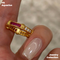 925 Silver & Zirconia Red Velvet Ring - Luxury Minimalist Statement Ring