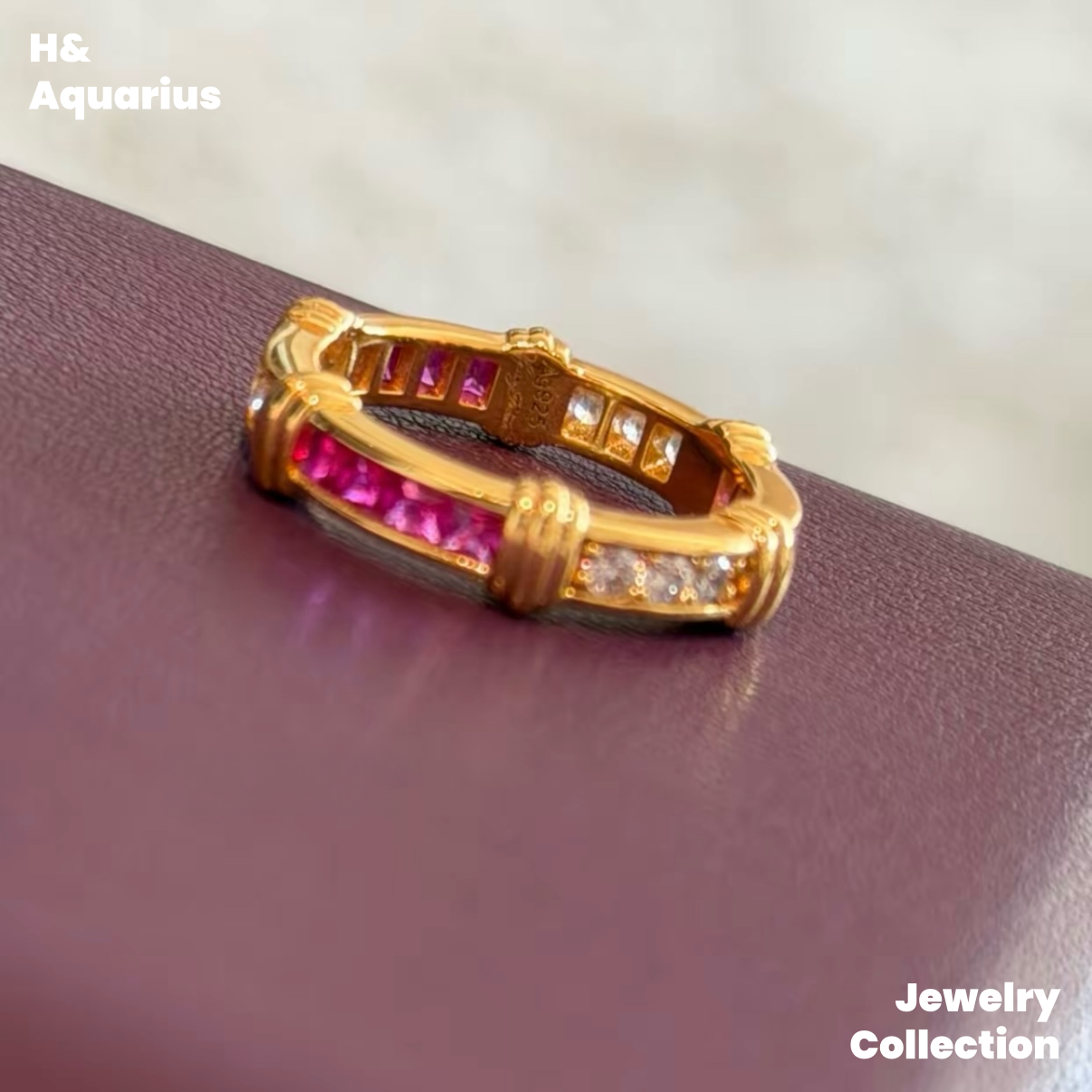925 Silver & Zirconia Red Velvet Ring - Luxury Minimalist Statement Ring
