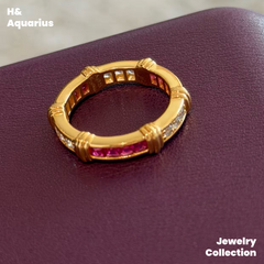 925 Silver & Zirconia Red Velvet Ring - Luxury Minimalist Statement Ring