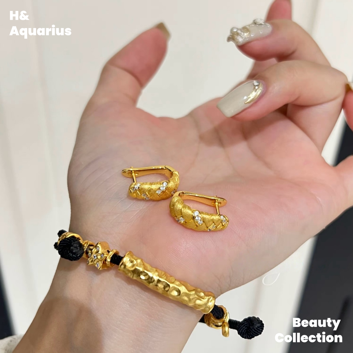 925 Silver & Zirconia Twisted Rope Earrings - Gold Plated Braided Hoops for Women