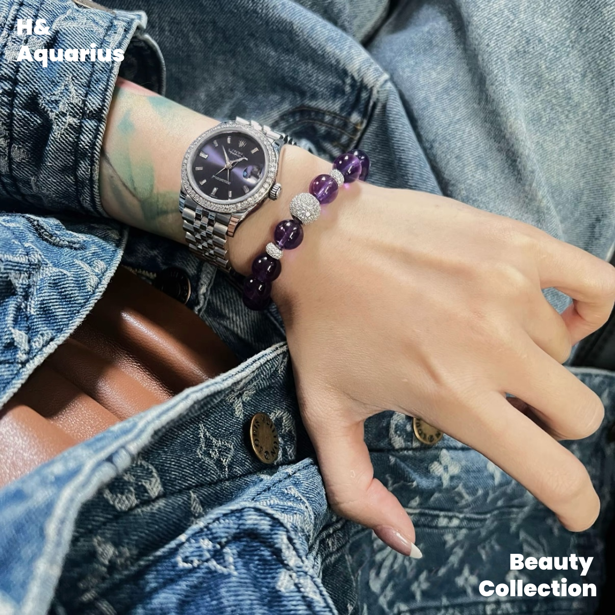 Violet Bracelet - Luxury Chinese Style Natural Crystal Elegant Bead Chain