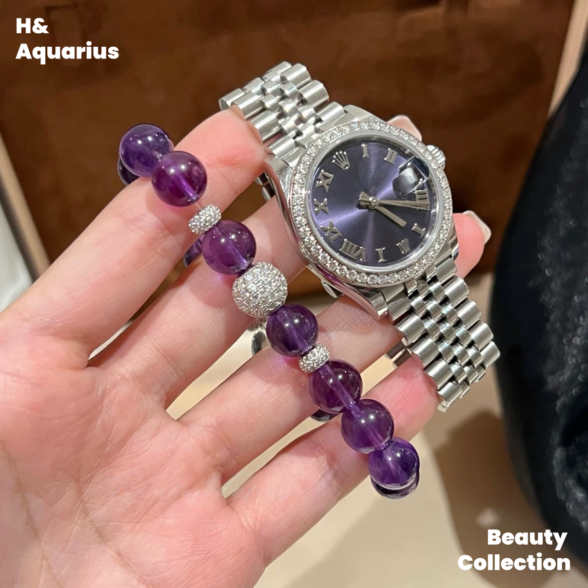 Violet Bracelet - Luxury Chinese Style Natural Crystal Elegant Bead Chain