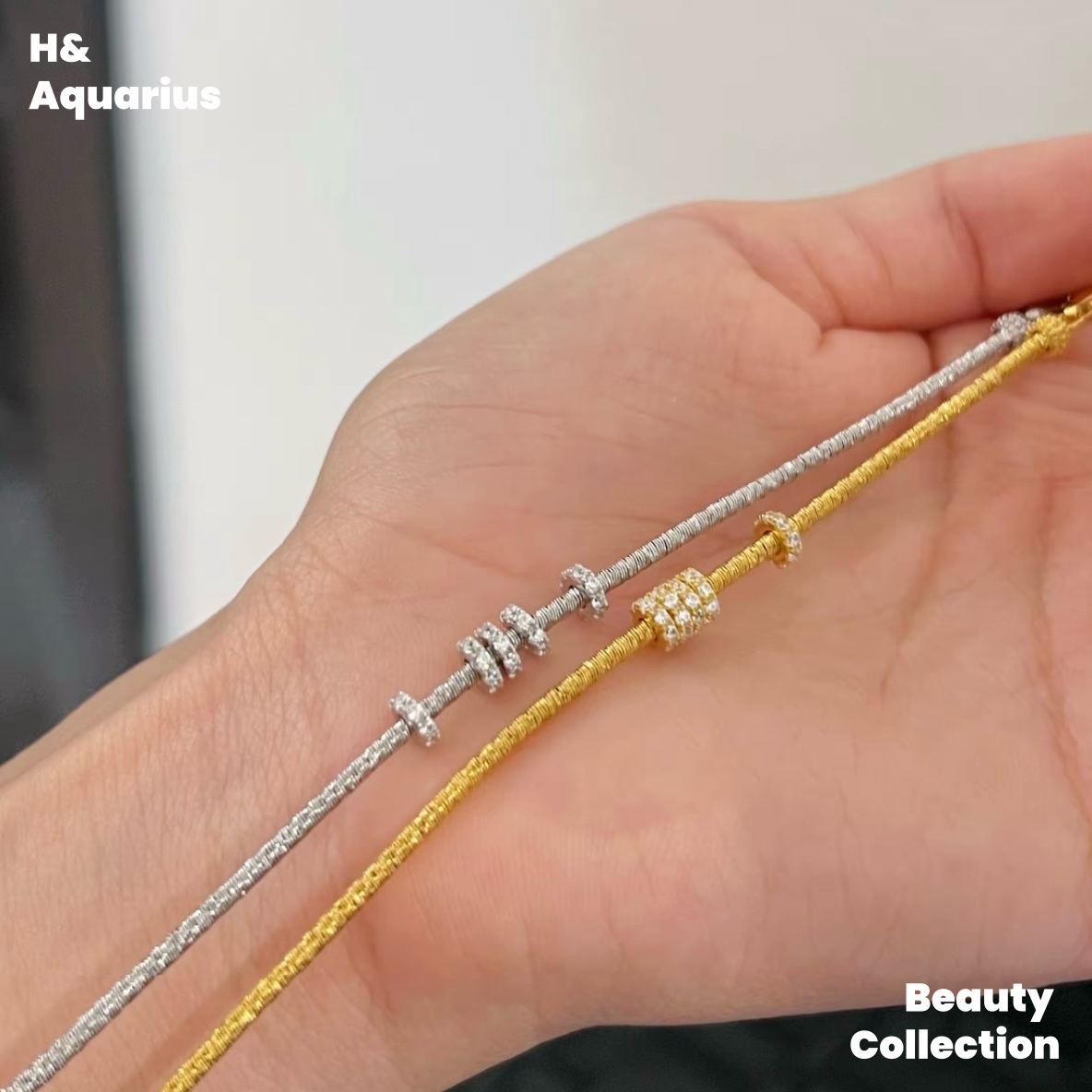 925 Silver & Zirconia Sparkling Galaxy Bracelet - Luxury Sliding Bead Chain for Women