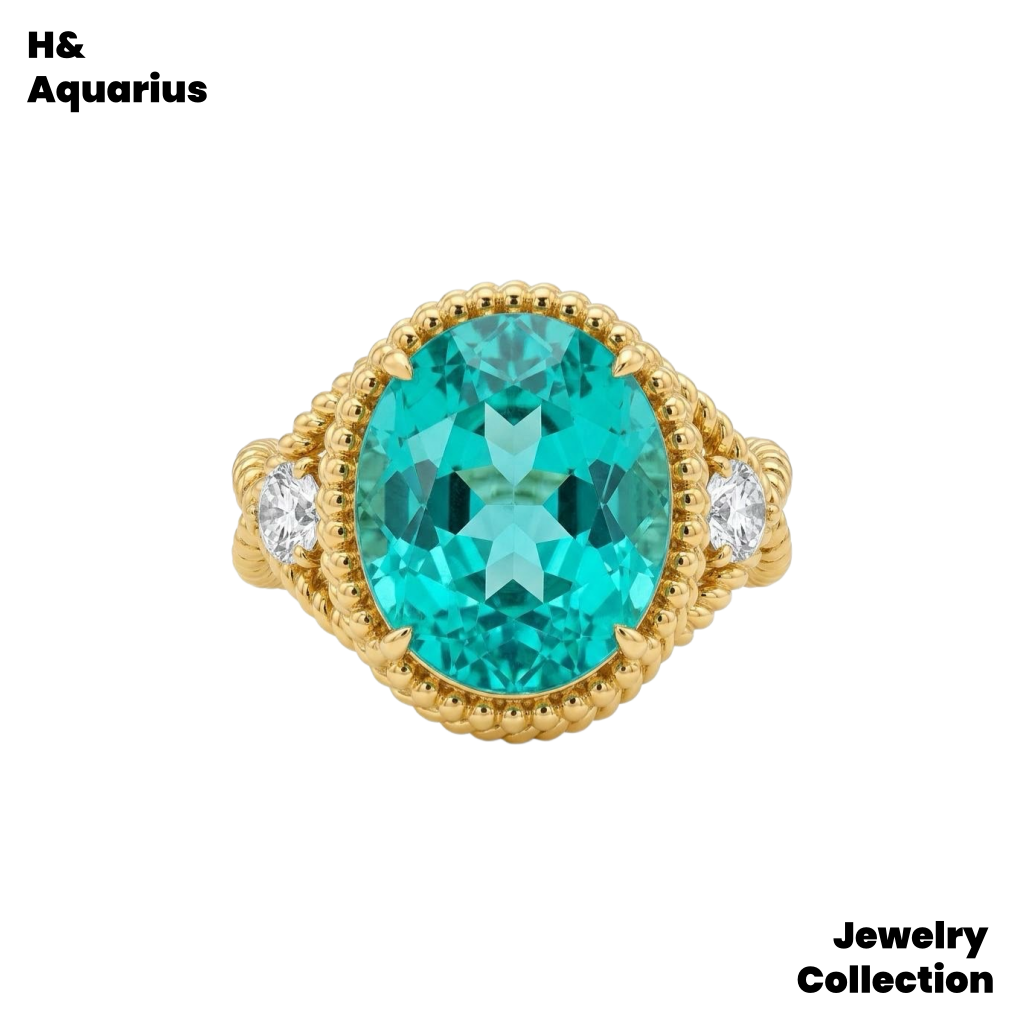 Synthetic YAG Neon Glow Ring - 925 Silver K Gold Plated Lab-Created Luxury Ring