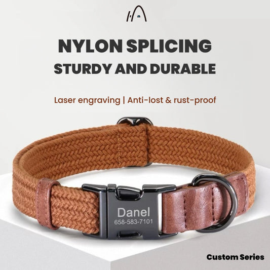 Custom pet dog collar dog collar engraving anti loss going out medium dog shiba dog corgi dog walking dog leash dog chain