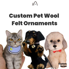 Custom pet wool felt ornament pendant